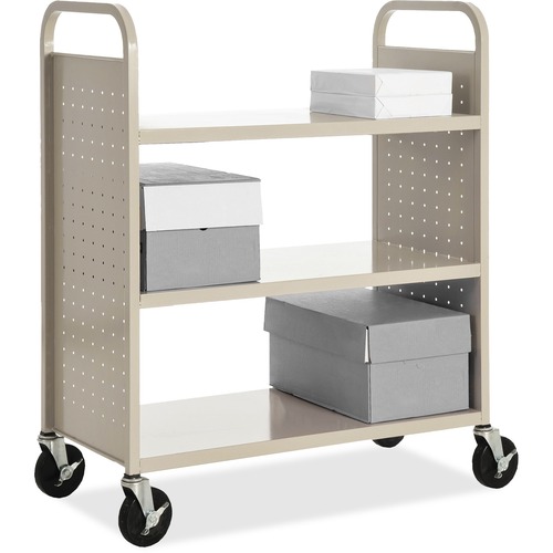 Lorell Lorell Flat Shelf Book Cart