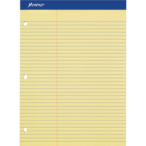 Ampad Ampad Perforated 3HP Ruled Double Sheet Pads