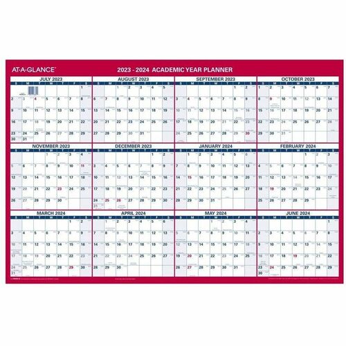 At-A-Glance 2-sided Horizontal Erase Wall Planner