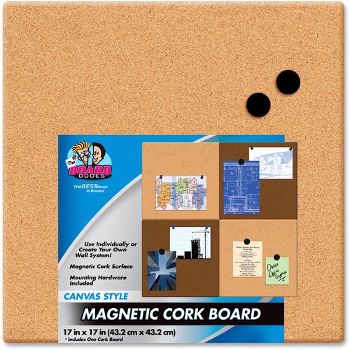 The Board Dudes Canvas Style Magnetic Cork Tile Board