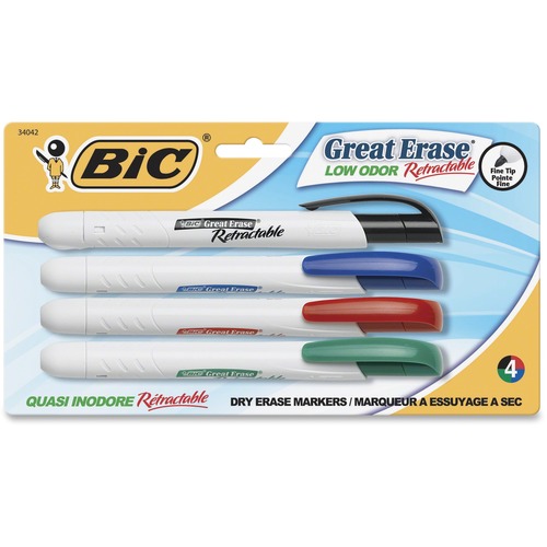 BIC Great Erase Retractable Dry Erase Markers