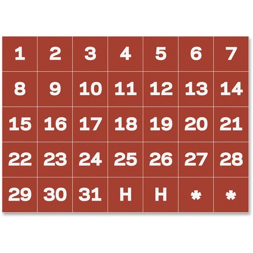 MasterVision Magnetic Calendar Characters
