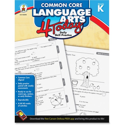 Carson-Dellosa Carson-Dellosa Common Core Language Arts 4 Today Workbook Education Pr