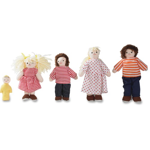 Childrens Factory Pose n Play White Family Doll Set