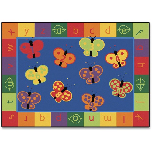 Carpets for Kids Carpets for Kids 123 ABC Butterfly Fun Rectangle Rug