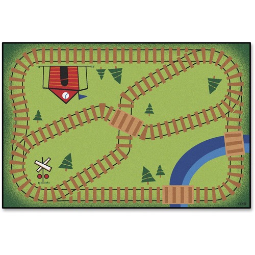 Carpets for Kids Value Line Railroad Playtime Rug