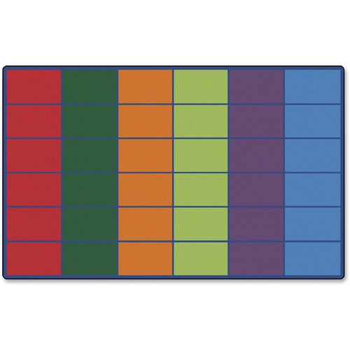Carpets for Kids Color Rows 36-space Seating Rug