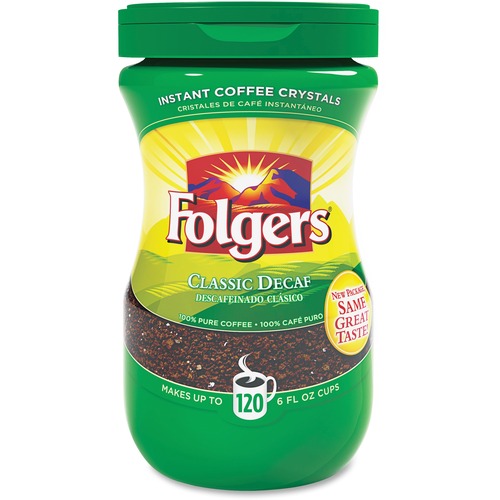 Folgers Classic Decaf Instant Coffee Crystals Instant