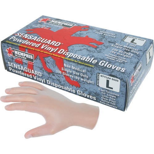 MCR Safety MCR Safety Powdered Vinyl Disposable Gloves