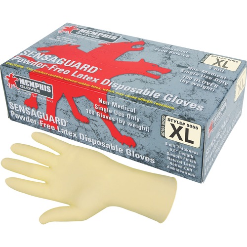 MCR Safety MCR Safety Powder-free Rubber Latex Polymer Gloves