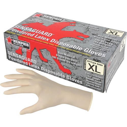 MCR Safety MCR Safety Latex Polymer Disposable Gloves