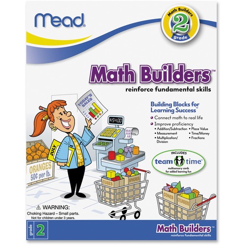 Mead Mead Second Grade Math Builders Workbook Education Printed Book for Ma