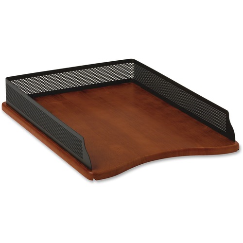Rolodex Rolodex Distinctions Wood/Metal Slf-Stak Desk Tray