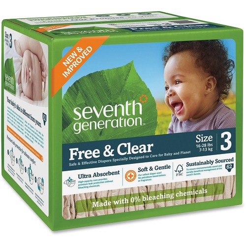 Seventh Generation Baby Free & Clear Stage 3 Diapers