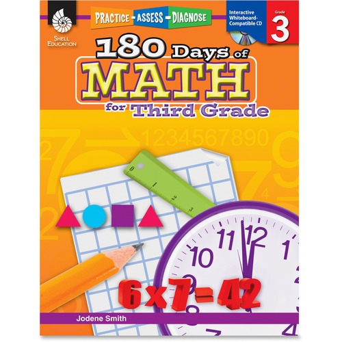 Shell Practice, Assess, Diagnose: 180 Days of Math for Third Grade Edu