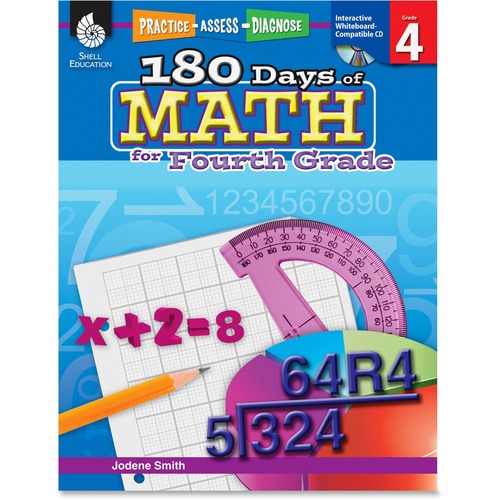 Shell Practice, Assess, Diagnose: 180 Days of Math for Fourth Grade Ed