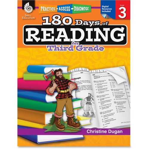 Shell Practice, Assess, Diagnose: 180 Days of Reading for Third Grade