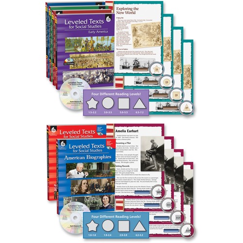 Shell Leveled Texts for Social Studies: 6-Book Set Education Printed/E