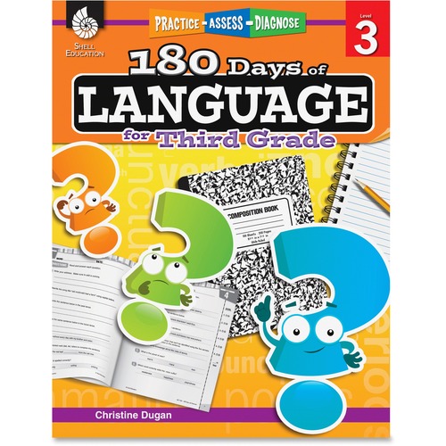 Shell Shell Practice, Assess, Diagnose: 180 Days of Language for Third Grade