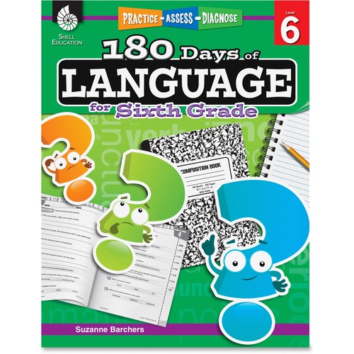 Shell Shell Practice, Assess, Diagnose: 180 Days of Language for Sixth Grade