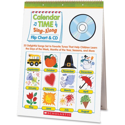 Scholastic Pre K-1 Calendar Sing-A-Long Set Education Printed Book