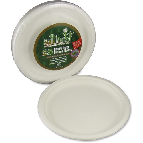 StalkMarket StalkMarket Sugarcane Fiber Disposable Plates