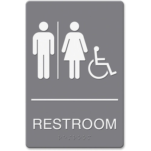Headline Restroom/Whchr Image Indoor Sign