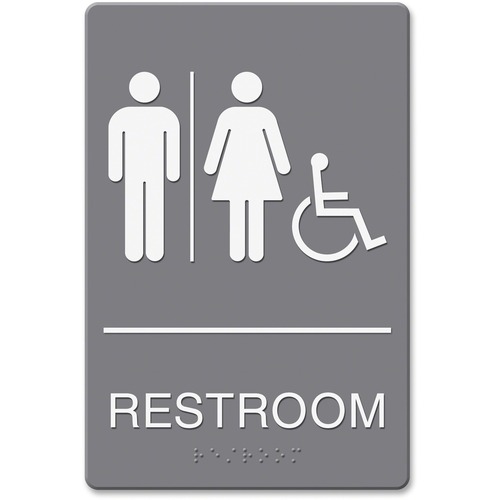 Headline Headline Restroom/Whchr Image Indoor Sign