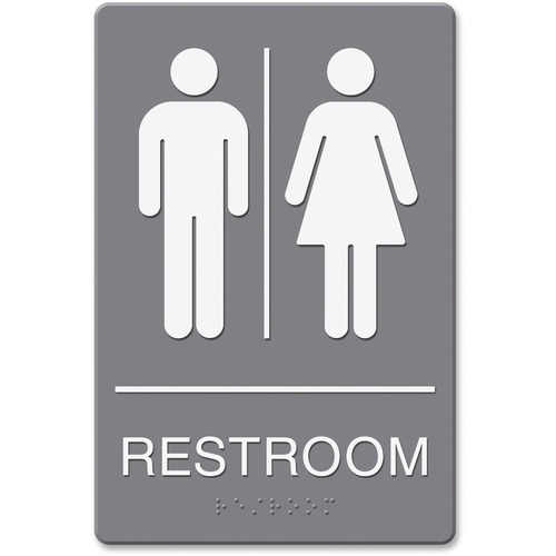 Headline Restroom Image Indoor Sign