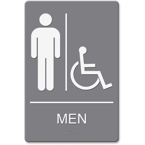Headline Headline Men/Wheelchair Image Indoor Sign