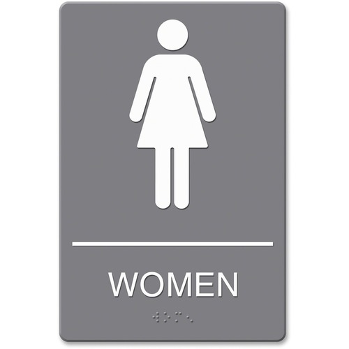 U.S. Stamp & Sign U.S. Stamp & Sign ADA Women Restroom Sign w Symbol