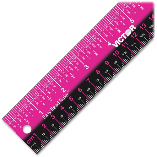 Victor Stainless Steel Dual Color Easy Read Ruler