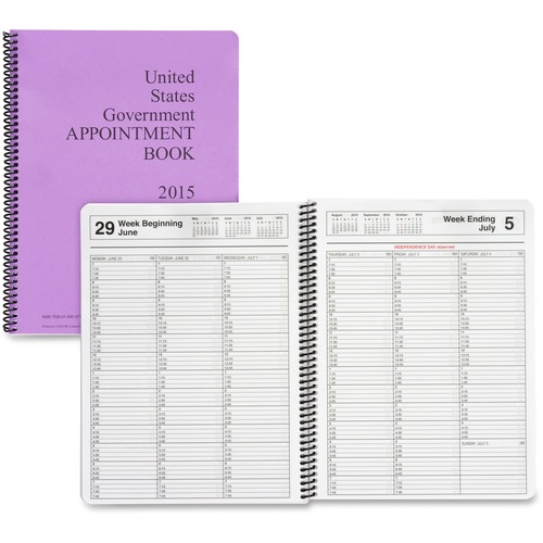 Unicor United States Government Weekly Appointment Book