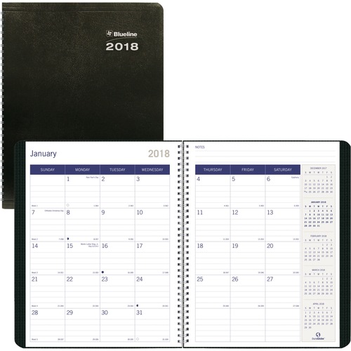Blueline DuraGlobe Soft Cover Monthly Planner