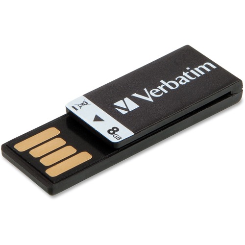 Verbatim 8GB Clip-It USB Flash Drive - Black