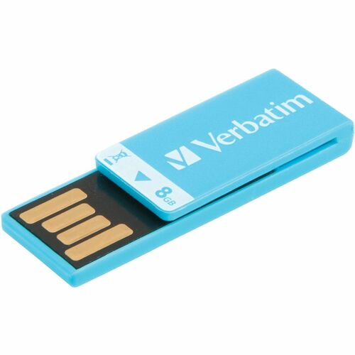 Verbatim Verbatim 8GB Clip-It USB Flash Drive - Caribbean Blue