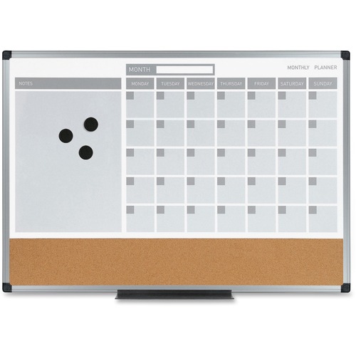 MasterVision MasterVision 3-in-1 Combo Monthly Calendar Board