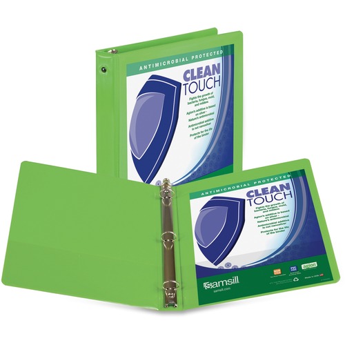 Samsill Lime Clean Touch Antimicrobial View Binder