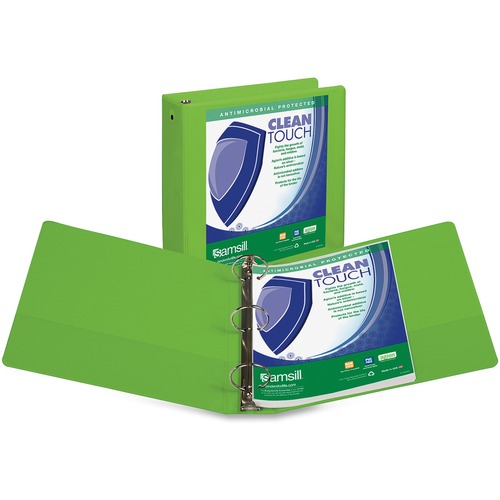 Samsill Samsill Lime Clean Touch Antimicrobial View Binder