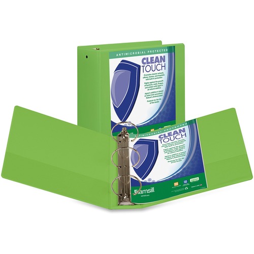 Samsill Lime Clean Touch Antimicrobial View Binder