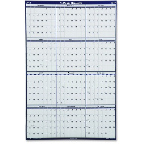 SKILCRAFT SKILCRAFT 2-Sided Erasable Wall Calendar