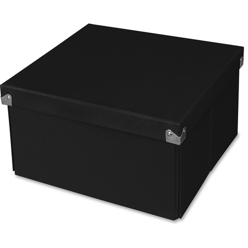 Samsill Pop n' Store Medium Square Box - Black - 10.63