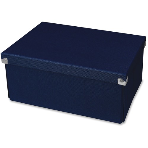 Samsill Samsill Pop n' Store Medium Document Box - Navy Blue - 12.75