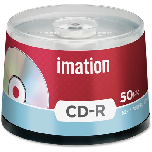 Imation Imation CD Recordable Media - CD-R - 52x - 700 MB - 50 Pack Spindle