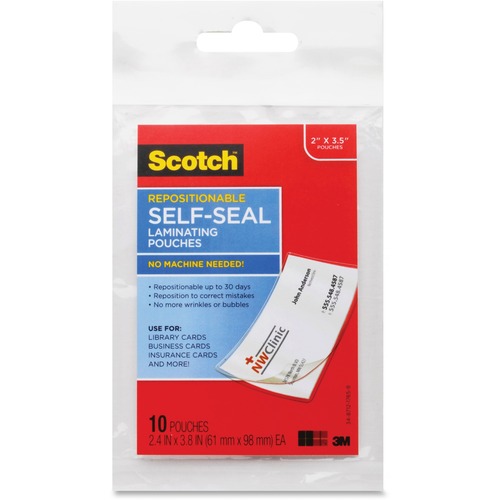 Scotch Business Card Laminating Pouches