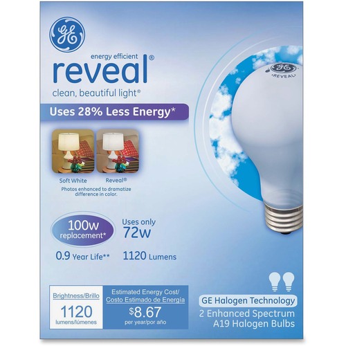 GE Energy-efficient Reveal 72W A19 Bulb