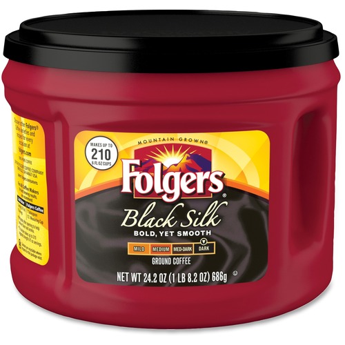 Folgers Black Silk Dark Roast Ground Coffee Ground