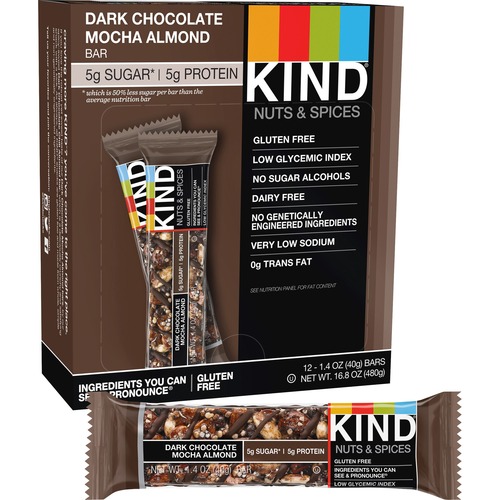 KIND KIND Dark Chocolate Mocha Almond Nuts/Spices Bar