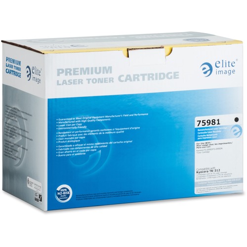 Elite Image Elite Image Toner Cartridge - Remanufactured for Kyocera (TK312) - Bla