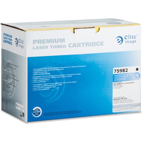 Elite Image Elite Image Toner Cartridge - Remanufactured for Kyocera (TK322) - Bla